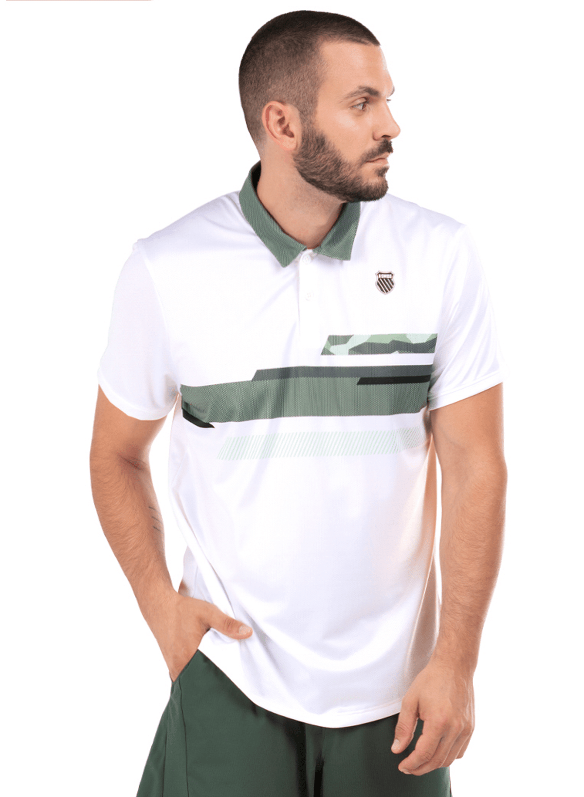 CAMO STRIPE POLO S/S