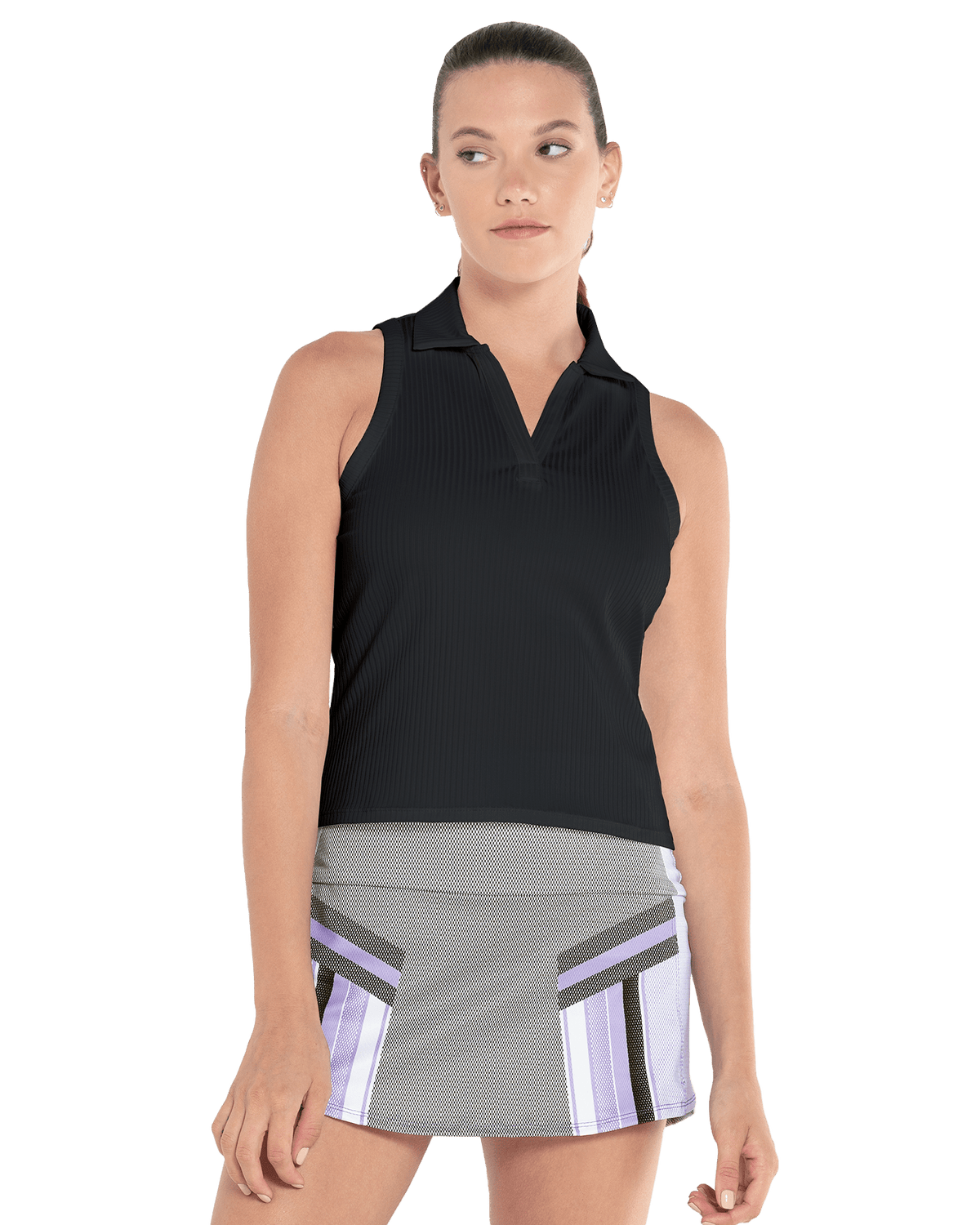 SLEEVELESS RIB POLO